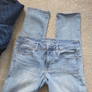 American Eagle Outfitters Light Blue Straight Leg Jeans
